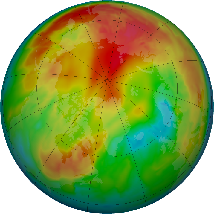 Arctic ozone map for 11 February 2012